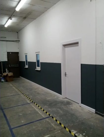 The finished unit, painted through with a new door hung